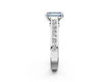 White gold Fancy Blue Emerald  Cut Channel Set Solitaire Engagement Ring with Prong Setting_22