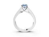 White gold Fancy Blue Emerald Cut Cut Channel Set Solitaire Ring with Four-Prong Setting_15