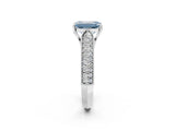 White gold Fancy Blue Emerald Cut Cut Pave Split Shank Engagement Ring with Four-Prong Setting_14