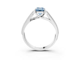 White gold Fancy Blue Emerald Cut Cut Pave Split Shank Engagement Ring with Four-Prong Setting_15
