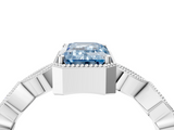 White gold Fancy Blue Emerald  Cut Diamond Milgrain Marquise Band with Prong Setting_7