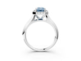 White gold Fancy Blue Emerald  Cut Halo Solitaire Engagement Ring with Square Band and Four-Prong Setting_87
