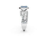 White gold Fancy Blue Emerald  Cut Halo Split Shank Prong Setting Ring_38