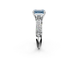 White gold Fancy Blue Emerald  Cut Pave Diamond Engagement Ring with Channel Set Band and Four-Prong Setting_22