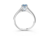 White gold Fancy Blue Emerald Cut Solitaire Diamond Ring with Six-Prong Setting and Classic Band_28