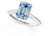 White gold Fancy Blue Emerald Cut Solitaire Diamond Ring with Six-Prong Setting and Classic Band_51