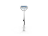 White gold Fancy Blue Emerald Cut Solitaire Diamond Ring with Six-Prong Setting and Classic Band_52