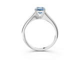 White gold Fancy Blue Emerald Cut Solitaire Diamond Ring with Six-Prong Setting and Classic Band_53