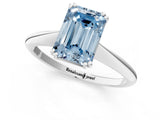 White gold Fancy Blue Emerald Cut Solitaire Diamond Ring with Six-Prong Setting and Classic Band_63