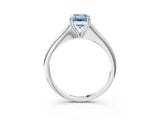 White gold Fancy Blue Emerald Cut Solitaire Diamond Ring with Six-Prong Setting and Classic Band_65