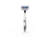 White gold Fancy Blue Emerald  Cut Solitaire Engagement Ring with Four-Prong Setting and Classic Band_22