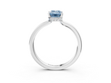 White gold Fancy Blue Emerald  Cut Solitaire Engagement Ring with Four-Prong Setting on a Classic Band_37