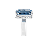 White gold Fancy Blue Emerald  Cut Solitaire Engagement Ring with Four-Prong Setting on a Classic Band_39