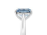 White gold Fancy Blue Emerald  Cut Solitaire Ring with Cathedral Band and Four-Prong Setting_63