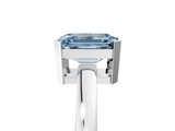 White gold Fancy Blue Emerald  Cut Solitaire Ring with Four-Prong Setting and Classic Band_47
