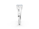 White gold Fancy Blue Emerald Cut Solitaire Tension Set Diamond Ring with Split Shank Band_14