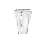 White gold Fancy Blue Emerald Cut Solitaire Tension Set Diamond Ring with Split Shank Band_29