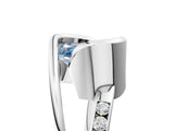 White gold Fancy Blue Emerald Cut Solitaire Tension-Set Diamond Split Shank Ring_5