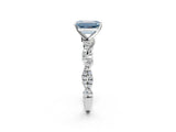 White gold Fancy Blue Emerald Cut Solitaire Twisted Pave Band with Four-Prong Setting_17