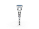 White gold Fancy Blue Emerald  Cut Split Shank Pave Diamond Engagement Ring with Four-Prong Setting_26
