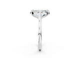 White gold Fancy Blue Emerald  Diamond Cluster Halo Solitaire with Four-Prong Setting_107