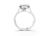 White gold Fancy Blue Emerald  Diamond Cluster Halo Solitaire with Four-Prong Setting_109