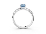 White gold Fancy Blue Emerald  Diamond Cluster Prong-Set Solitaire Ring_23