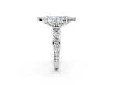 White gold Fancy Blue Emerald  Halo Diamond Engagement Ring with Split Shank and Four-Prong Setting_14