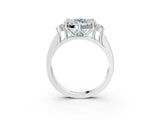 White gold Fancy Blue Emerald  Halo Diamond Engagement Ring with Split Shank and Four-Prong Setting_15