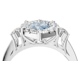 White gold Fancy Blue Emerald  Halo Diamond Engagement Ring with Split Shank and Four-Prong Setting_16