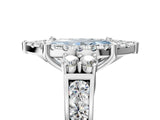 White gold Fancy Blue Emerald  Halo Diamond Engagement Ring with Split Shank and Four-Prong Setting_17