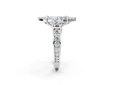 White gold Fancy Blue Emerald  Halo Diamond Engagement Ring with Split Shank and Four-Prong Setting_57