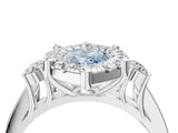 White gold Fancy Blue Emerald  Halo Diamond Engagement Ring with Split Shank and Four-Prong Setting_59
