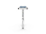 White gold Fancy Blue Emerald  Halo Diamond Pavé Solitaire Ring_47
