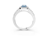 White gold Fancy Blue Emerald  Halo Diamond Pavé Solitaire Ring_48