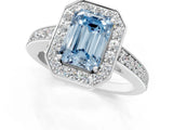 White gold Fancy Blue Emerald  Halo Pavé Diamond Engagement Ring with Bezel Setting_50