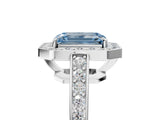 White gold Fancy Blue Emerald  Halo Pavé Diamond Engagement Ring with Bezel Setting_54