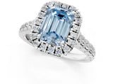 White gold Fancy Blue Emerald  Halo Pavé Diamond Engagement Ring with Four-Prong Setting_27