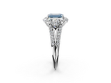 White gold Fancy Blue Emerald  Halo Split Shank Diamond Engagement Ring with Prong Setting_22