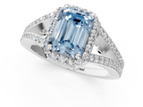 White gold Fancy Blue Emerald  Halo Split Shank Diamond Ring with Prong Setting_20