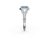 White gold Fancy Blue Emerald  Halo Split Shank Diamond Ring with Prong Setting_21