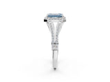 White gold Fancy Blue Emerald  Halo Split Shank Pave Diamond Ring with Four-Prong Setting_51