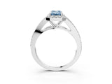 White gold Fancy Blue Emerald  Halo Split Shank Pave Diamond Ring with Four-Prong Setting_52