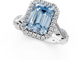 White gold Fancy Blue Emerald  Halo Twist Band Solitaire Ring_21