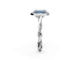 White gold Fancy Blue Emerald  Halo Twist Band Solitaire Ring_22