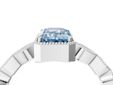 White gold Fancy Blue Emerald  Milgrain Marquise Diamond Twist Band Ring_78