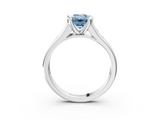 White gold Fancy Blue Emerald  Solitaire Bezel-Set Diamond Ring with Channel-Set Band_40