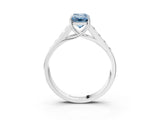 White gold Fancy Blue Emerald  Solitaire Channel-Set Diamond Engagement Ring with Four-Prong Setting_35