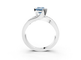White gold Fancy Blue Emerald  Solitaire Channel-Set Split Shank Ring with Tension Prong Setting_6