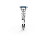 White gold Fancy Blue Emerald  Solitaire Chevron Pave Diamond Engagement Ring with Six-Prong Setting_5